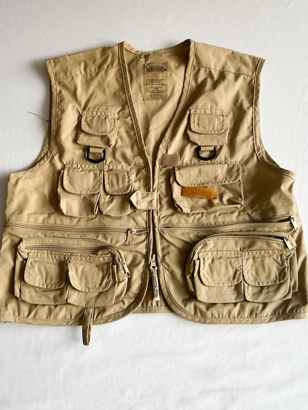 Master Sportsman brand fishing vest Multi Pocket Gorpcore Rugged Size XL Youth